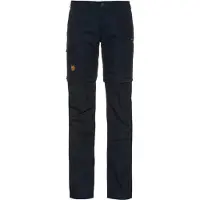 Fjällräven Women's Karla Pro Zip-Off Trousers Pantaloni zip off Donna (42 - Raw Length, nero/blu)