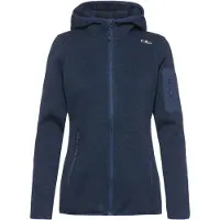 CMP Women's Jacket Fix Hood Jacquard Knitted 3H19826 Giacca in pile Donna (42, nero)