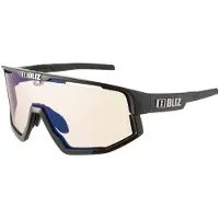 Bliz - Occhiali da sole fotocromatici sportivi - Fusion Matt Black Nano Optics Photochromic Brown W Blue Multi in Pelle - Nero