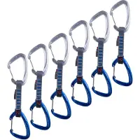 Mammut - Pack de 6 moschettoni rapidi - Crag Wire 10 cm Indicator 6 Pack Siler/Ultramarine in Alluminio - Blu