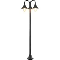 LINDBY Lampione Edric, altezza 215 cm, antracite, alluminio