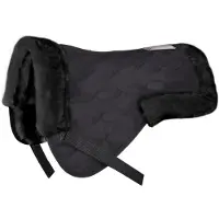 Waldhausen Cuscinetto da sella in pelle d'agnello sintetica pony nero/nero