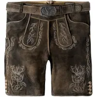 Stockerpoint Pantaloni per costume tradizionale 'Lee' cappuccino / marrone scuro / bianco