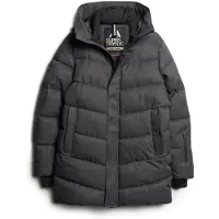 Superdry per uomo. M5011980A Giacca imbottita City Chevron grigia (XXL), Casual, Grigio, Polister riciclato, Sostenibile