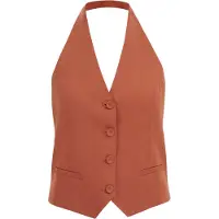 We fashion Waistcoat Rust Brown Taglia: 44 | Gilet Outlet | Donna | Marrone