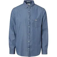 Gant per uomo. 3000400 Camicia blu vestibilità regolare (XL), Casual, Cotone, Classico, Manica lunga