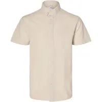 Selected Camicia A Maniche Corte Uomini Beige M