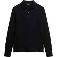 Superdry per uomo. M1110386A Polo Studios in maglia a maniche lunghe Nera (XXL), Nero, Casual, Cotone, Manica corta, Manica lunga