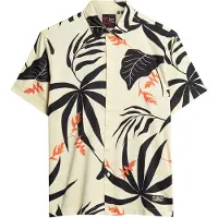Superdry per uomo. M4010353A Camicia hawaiana beige (XXL), Casual, Cotone, Manica corta