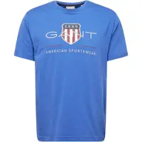 Gant per uomo. 2003199 T-shirt Scudo Archivio blu (L), Casual, Cotone, Manica corta