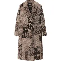 Desigual , Cappotto lungo patch, Poliestere, Bianco, XL