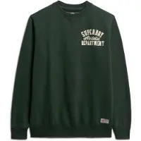 Superdry per uomo. M2013834A Felpa verde girocollo atletica vintage (XXL), Casual, Cotone