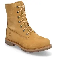 Timberland per donna. TB18329R2311 Autentici stivaletti in pelle impermeabile marrone (37 W), Basso, 1 a 3 cm, Casual, Giallo