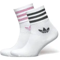 Adidas Calzini Mid-Cut Glitter Crew Socks 2 Pairs donne - Bianco - S