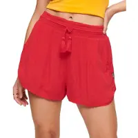 Superdry per donna. W7110346A Pantaloncini da spiaggia vintage rossi (XXS), Rosso, Casual, Viscosa