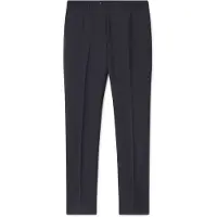 Hackett London per uomo. HM211330 Pantaloni di lana tinta unita blu scuro (32), Casual, Da sera, Classico, Navy
