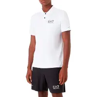 EA7 per uomo. 8NPF23_PJEMZ Polo Sport Ventus 7 bianca (XXS), Bianco, Casual, Sportivo, Poliestere, Manica corta