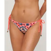 Superdry per donna. W3010404A Slip bikini rosa allacciato sui fianchi (M), Beachwear, Polister riciclato, Sostenibile