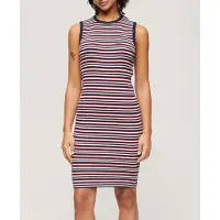 Superdry Vestito Corto Senza Maniche Rib Bodycon