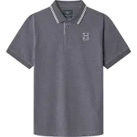 Hackett London per uomo. HM563381 Polo Heritage H grigio (L), Casual, Cotone, Manica corta