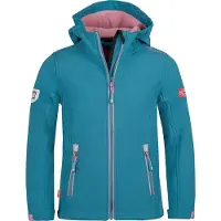 TROLLKIDS Girl's Trollfjord Jacket Giacca softshell Bambini (176, turchese)