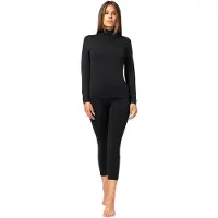 Super.natural Women's Tundra 175 Tight 3/4 Mutande tecniche lunghe Donna (XXL, nero)