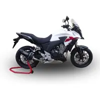 Gpr Exhaust Systems Silenziatore Omologato Slip On Furore Nero Honda Cb400 X 2013-2015 Oval