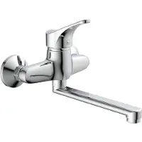 Schutte Rubinetto da cucina SCHÜTTE ATTICA, rubinetto da cucina orientabile per montaggio a parete, miscelatore da cucina, cromo