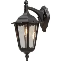 Konstsmide Applique da esterno Firenze, nero, portalampada inferiore, 48 cm