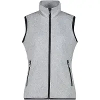 CMP Women's Vest Jacquard Knitted Gilet in pile Donna (34, grigio)