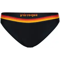Superdry per donna. W3010358A Slip bikini con logo vintage blu scuro (M), Beachwear, Polister riciclato, Sostenibile, Navy
