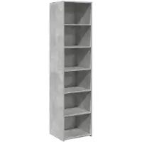 vidaXL Credenza grigio cemento 45x41x185 cm materiale a base di legno
