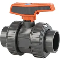 Cepex 37052 Valvole A Sfera Pvc-u Ø2 Serie Standard Ptfe Epdm Bsp Filettatura Femmina Punto Nero