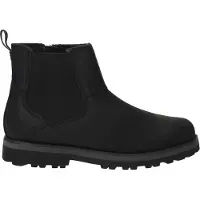 Timberland unisex per bambino. TB0A25GV0011 Stivaletti Chelsea in pelle Courma nera (35), Nero, Basso, Cerniera, Velcro, Casual, moda per ba