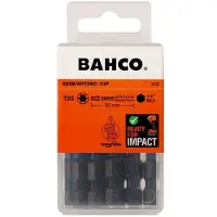 Bahco Punte a torsione 1/4 per viti TX T25 x 50 mm - 10 pezzi per confezione blister