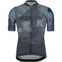 Santini Forza Indoor Jersey Maglietta da ciclismo Uomo (L, grigio)
