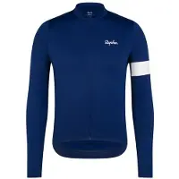 Rapha Core Thermal Long Sleeve Jersey Maglietta da ciclismo Uomo (S, blu)