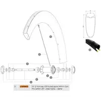 Mavic Raggi Sinistri Comete Pro Carbon Ust 12 Unità