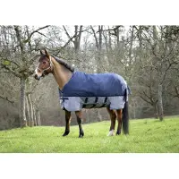 Equithème Tyrex 600D Belly Belt 300g - blu navy/grigio, 155