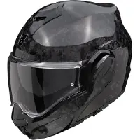 Scorpion Exo-Tech Evo Carbon Onyx casco apribile unisex nero, taglia 2XL