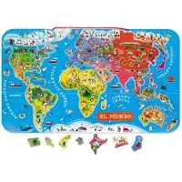 Janod Puzzle Mappa Del Mondo Magnetico Versione Spagnola