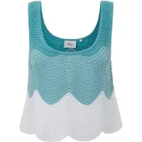 Pepe Jeans per donna. PL702151 Top Galea Blu (S), Casual, Cotone, Senza maniche / cinghie