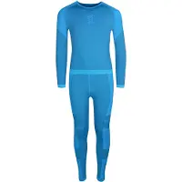 TROLLKIDS Kid's Hemsedal Baselayer Set Intimo sintetico Bambini (140, blu)