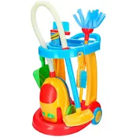 Colorbaby Il Mio Gioco Di Simulazione Carrello Delle Pulizie Con Aspirapolvere