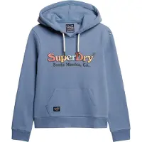 Superdry per donna. W2012116A Felpa con logo arcobaleno blu (XS), Casual, Cotone, Manica lunga