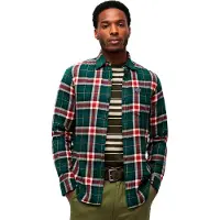 Superdry per uomo. M4010727A Camicia verde da boscaiolo (XXL), Casual, Cotone, Manica lunga