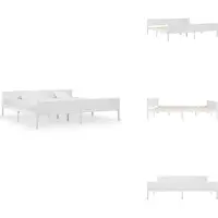 vidaXL Letto in legno massiccio di pino bianco 200x200 cm - Letti e strutture letto