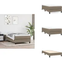 vidaXL Boxspring letto taupe 100x200 cm tessuto - Letti e strutture letto