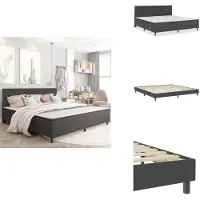 vidaXL Letto a molle insacchettate in tessuto grigio scuro 200x200 cm - Letti & strutture letto