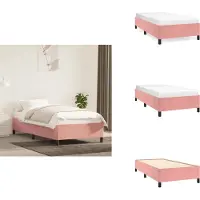 vidaXL Struttura letto rosa 100x200 cm in velluto - Letti e strutture letto